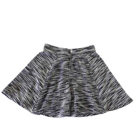H&M | Marled High Waist Back Zipper Soft Skater Skirt - Picture 2 of 5